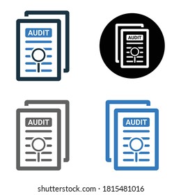 Audit Check document Icon / Vector Graphic 