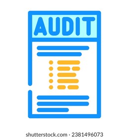 audit checklist color icon vector. audit checklist sign. isolated symbol illustration