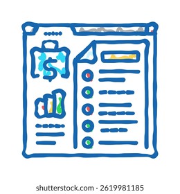 audit checklist doodle icon sketch vector. audit checklist sign. isolated symbol illustration