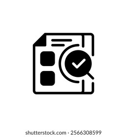 Audit Checklist Glyph Icon. linear style sign for mobile concept and web design. Outline vector icon.