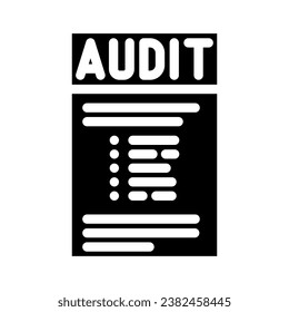 audit checklist glyph icon vector. audit checklist sign. isolated symbol illustration