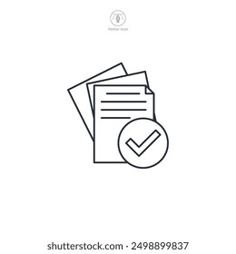 Audit-Checkliste Symbol, Vektorgrafik einzeln auf weißem Hintergrund