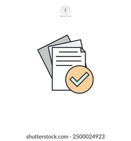 Audit checklist icon symbol vector illustration isolated on white background