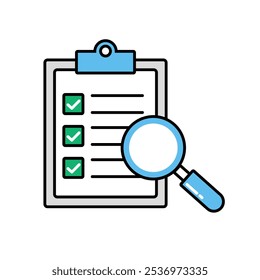 Imagem de arte vetorial do ícone da lista de verificação de auditoria.