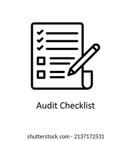 Audit Checklist Vector Outline icons for your digital or print projects.