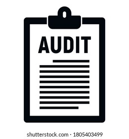 Audit clipboard icon. Simple illustration of audit clipboard vector icon for web design isolated on white background