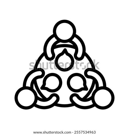 audit committee icon line vector illustration on white background.