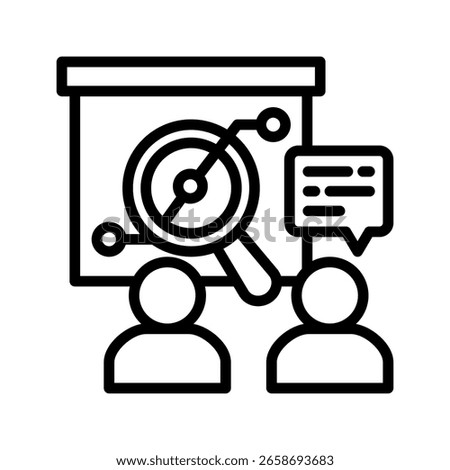 Audit Committee icon line vector illustration