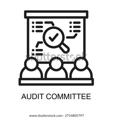 Audit Committee icon line vector illustration