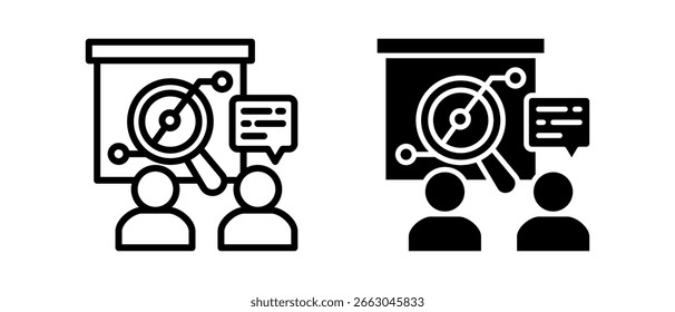 Audit Committee mehrere Icon-Set von zwei.line und Glyphe Vektorgrafik