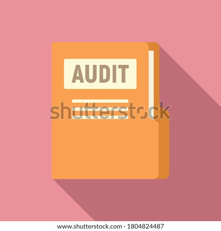 Audit company folder icon. Flat illustration of audit company folder vector icon for web design