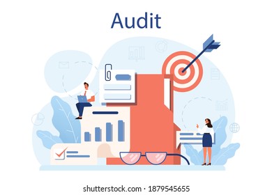 Audit Concept Business Operation Research Analysis Stock Vector ...