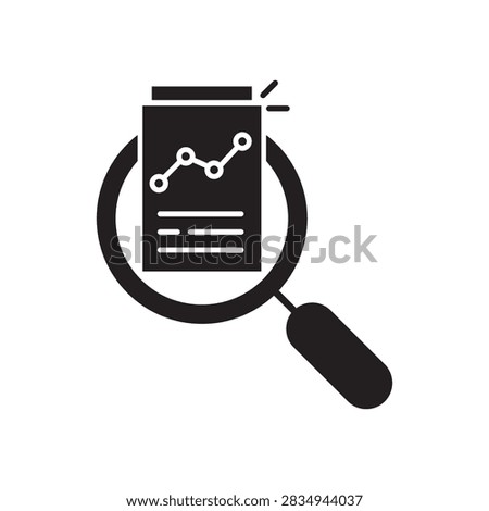 audit and data analysis icon like silhouette assessment. silhouette trend graphic stroke design silhouette logotype web element isolated on white. concept of key performance indicator or business visualization