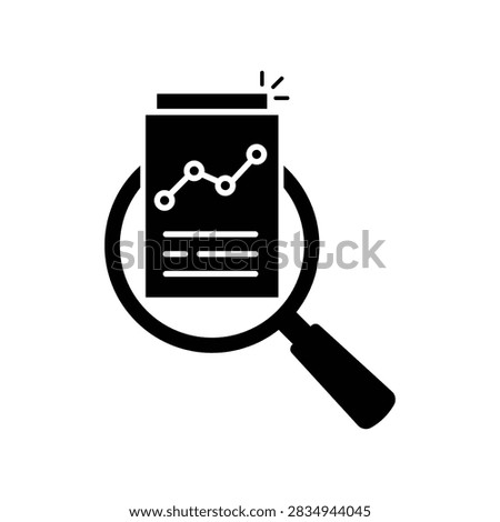 audit and data analysis icon like silhouette assessment. silhouette trend graphic stroke design silhouette logotype web element isolated on white. concept of key performance indicator or business visualization
