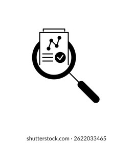Audit and Data Analysis Icon. Audit and Data Analysis symbol for web design and mobile app. Audit and Data Analysis line logo on white background. Vector illustration.