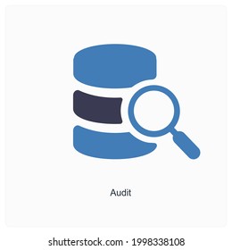 Audit or Database Icon Concept 