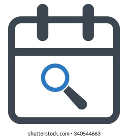 Audit Day vector icon. Style is bicolor flat symbol, smooth blue colors, rounded angles, white background.
