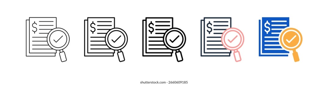 Audite diferentes iconos de estilo para establecer la Ilustración vectorial.