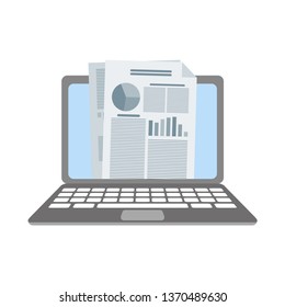audit document with graphs and charts on a laptop