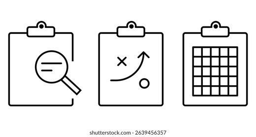 Audit document icon, set of paper document icon, Project Contract icon vector illustration symbol. 