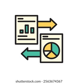 Audit Exchange Icon Vector Illustration