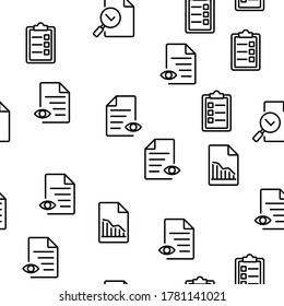 Ilustración de líneas delgadas del vector del informe de auditoría financiera