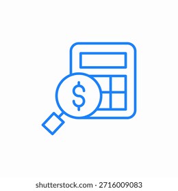 Vector de signo de icono financiero de auditoría