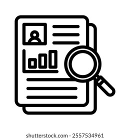 audit findings icon line vector illustration on white background.