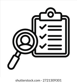 Icono de resultados de auditoría. Ilustración de contorno de Vector simple.