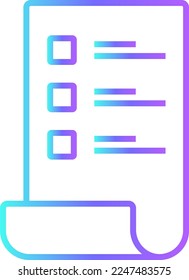 Audit Fintech startup icon with blue gradient outline style