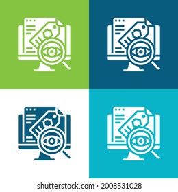 Vier-farbige Icon-Set prüfen