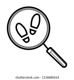 Audit Footprints vector icon