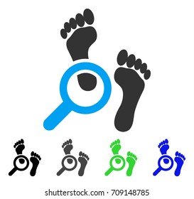 Audit Footprints vector icon. Style is a flat graphic symbol in black, grey, blue, green color variants. Designed for web and mobile apps.