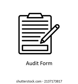 Audit Form Vector Outline icons for your digital or print projects.