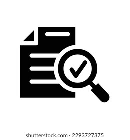 audit glyph icon illustration vector graphic
