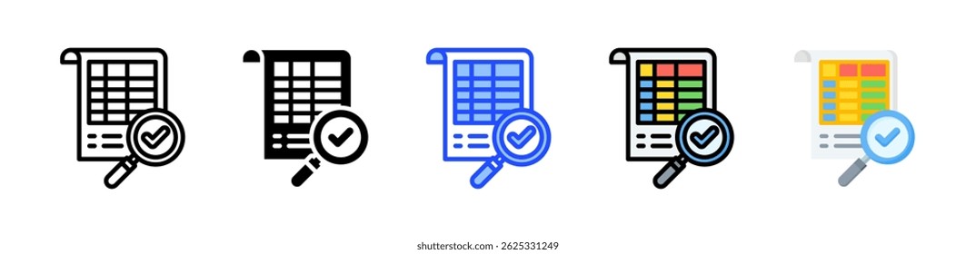 Coleção De Ícones De Auditoria Com Vários Estilos