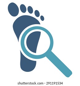 Audit icon from Commerce Set. Vector style: bicolor flat symbol, cyan and blue colors, rounded angles, white background.