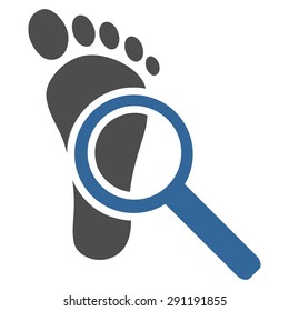 Audit icon from Commerce Set. Vector style: bicolor flat symbol, cobalt and gray colors, rounded angles, white background.
