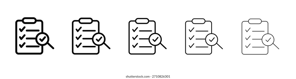 Diseño de iconos de auditoría, logotipo, App, interfaz de usuario. Ilustración vectorial, EPS