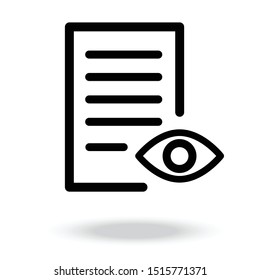 audit icon.
Document inspection icons such as quality, finance, production
