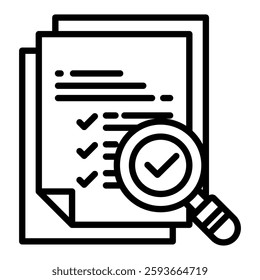 Audit Icon in Glyph Style. Simple Vector Design. Simple Vector Glyph Icon