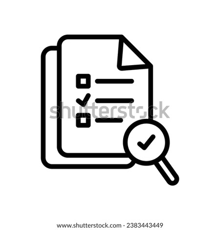Audit icon isolate white background vector stock illustration.