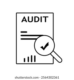 Audit icon isolated on white background. Vector illustration.