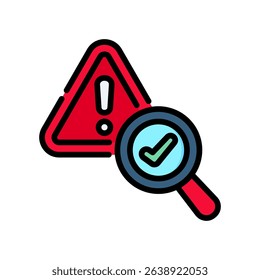 Audit Icon Lineal Color Vector Illustration