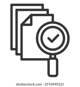 Audit Icon Lineal Style Vector Illustration