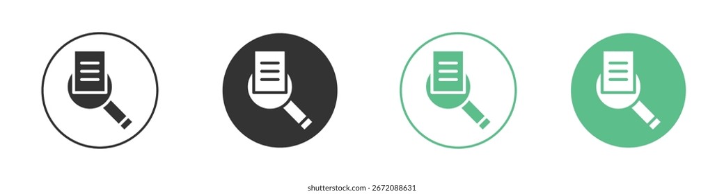 Ícone de Auditoria Conjunto de Ícones de Vetor de Linha Simples Mínimo.