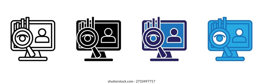 Audit Icon Multi Style Vector Illustration