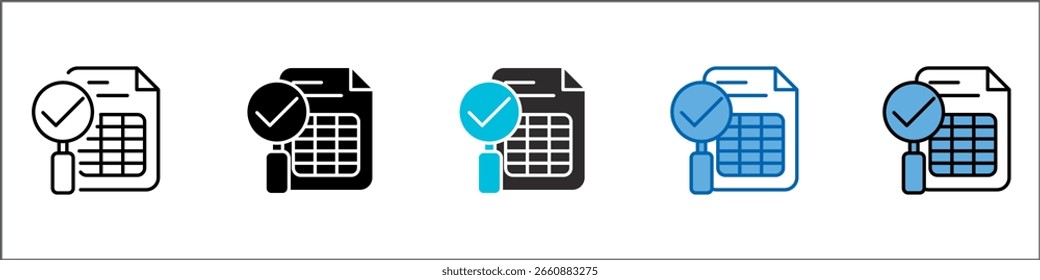 Audit Icon Pack Multistyle Illustration