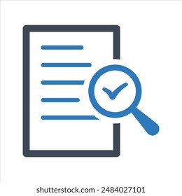 Audit icon. Quality control. Assessment icon