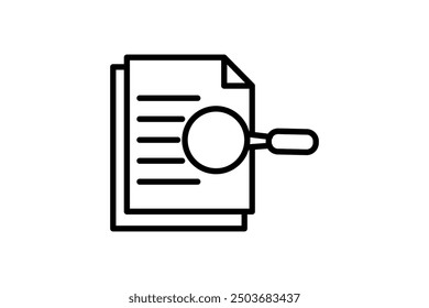 Audit icon. icon related to accounting. suitable for web site, app, user interfaces, printable etc. line icon style. simple vector design editable